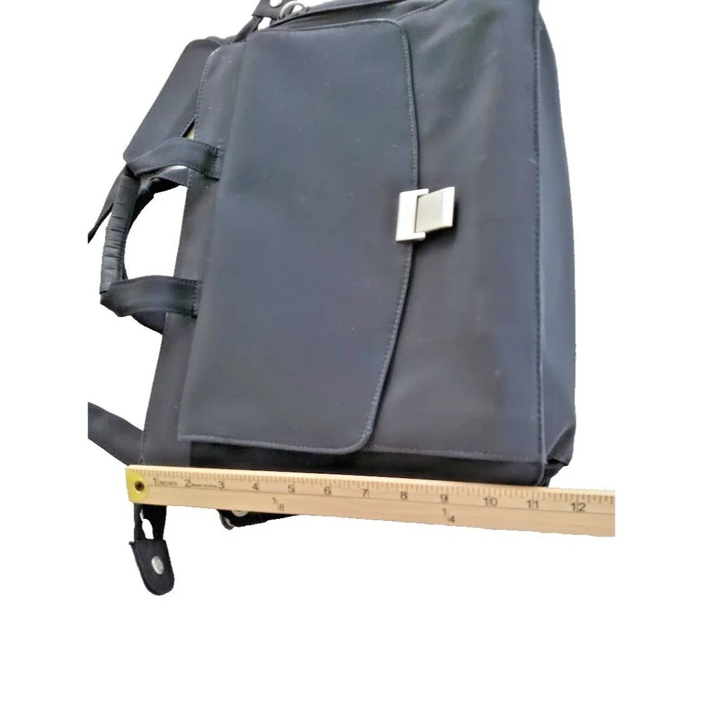 Jourdan Black Nylon Laptop Briefcase Shoulder Bag Business Work Computer Case